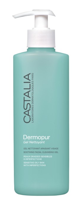 Castalia Dermopur Gel Nettoyant Σμηγματορρυθμιστικό Καθαριστικό Τζελ Προσώπου με Αντλία 300ml