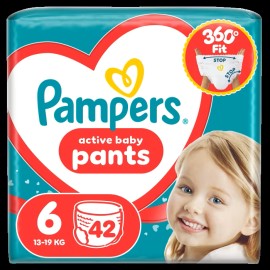Pampers Active Baby Pants Πάνες Βρακάκι No 6 13-19kg 42τμχ