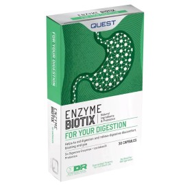 Quest Enzyme Biotix Συμπλήρωμα Διατροφης με 6 Πεπτικά Ένζυμα και Προβιοτικά 30caps