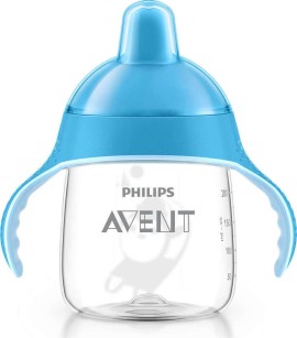 Avent Philips Κύπελλο με στόμιο χωρίς διαρροές, 12m+, Χρώμα ΜΠΛΕ, 260ml [SCF753/05]