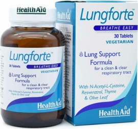 Health Aid Lungforte Συμπλήρωμα Διατροφής για την Υγεία Αναπνευστικού & του Ανοσοποιητικού Συστήματος, 30 tabs