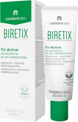 Biretix Tri-Active Anti Blemish Gel, Τζελ Κατά των Ατελειών για Δέρματα με Τάση Ακμής, 50ml
