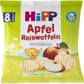 Hipp Παιδικές Ρυζογκοφρέτες Μήλου Από Τον 8ο Μήνα 30gr 15τμχ