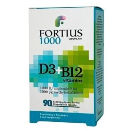 Geoplan Fortius D3 1000IU + B12 1000 mg 90 disp tabs