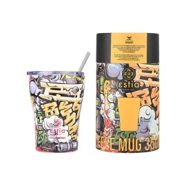 Estia Ανοξείδωτος Θερμός Coffee Mug Save The Aegean 350ml Graffiti Rhythm 01-22914