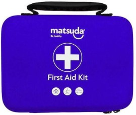 Matsuda First Aid Kit Φαρμακείο Πρώτων Βοηθειών σε Τσαντάκι Κενό Μπλε 1τεμ 15x20x7cm