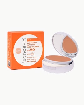 Tecnoskin Sun Protect Mattifying Make-up Compact Light 10g
