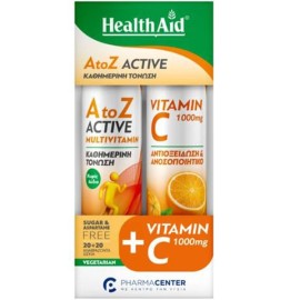 Health Aid Promo Pack A to Z Active 20tabs & Vitamin C 1000mg 20tabs