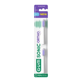 Gum 4112 Refill Sonic Ortho Electric Toothbrush Replacement Head 2τμχ