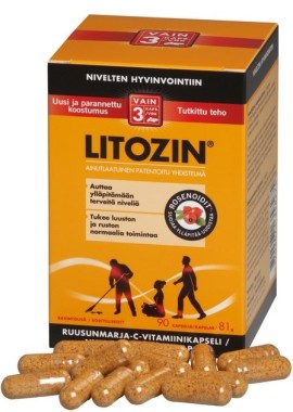 Litozin Συμπλήρωμα Διατροφής Αγριοτριανταφυλλιάς για την Υγεία των Αθρώσεων, 90 caps