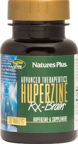 Natures Plus Huperzine RX-Brain Συμπλήρωμα Διατροφής για τη Βελτίωση μνήμης 30tabs