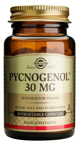 Solgar Pycnogenol 30mg Συμπλήρωμα Διατροφής Πυκνογενόλης 30 Φυτικές Κάψουλες
