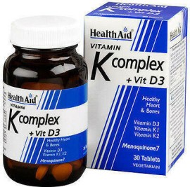 Healthaid Vitamin K Complex & Vit D3 για την Καρδιαγγειακή & Οστεϊκή Υγεία, 30tabs