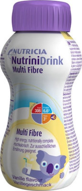 Nutricia Nutrini Drink Multi Fibre Με Γεύση Βανίλια 1+ Ετών 200ml