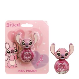 Air-Val Disney Stitch Angel Nail Polish with 3D Cap Fuchsia Glitter 8ml