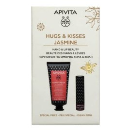 Apivita Promo Hugs & Kisses Jasmine Ενυδατική Κρέμα Χεριών με Γιασεμί & Πρόπολη 50ml & Lipcare με Φραγκοστάφυλλο 4,4g