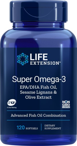 Life Extension Super Omega 3 Ιχθυέλαιο EPA/DHA Fish Oil Sesame Lignans & Olive Extract 120 μαλακές κάψουλες