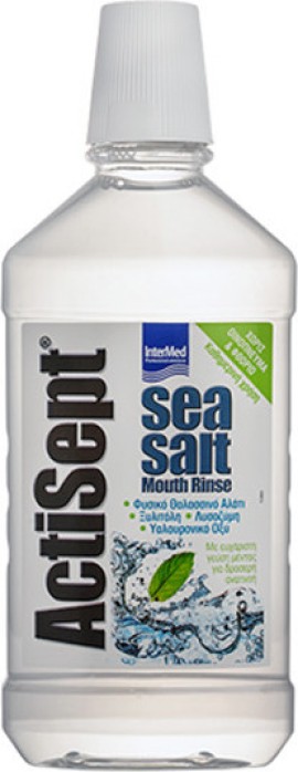 Intermed Actisept Seasalt Mouth Rinse 500ml - Στοματικό Διάλυμα Με Φυσικό Θαλασσινό Αλάτι