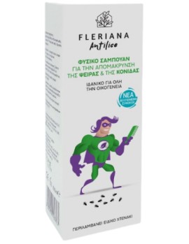 Power Health Fleriana Lice Shampoo Φυσικό Σαμπουάν για την Απομάκρυνση της Ψείρας & της Κόνιδας Ιδανικό για Όλη την Οικογένεια 100ml