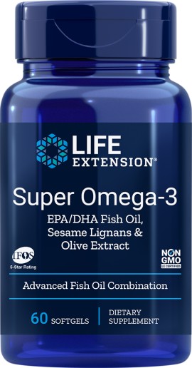 Life Extension Super Omega-3 Ιχθυέλαιο EPA/DHA With Sesame Lignans And Olive Fruit Extract 60 μαλακές κάψουλες