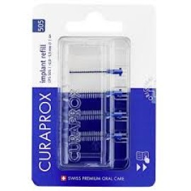 Curaprox CPS 505 Implant Refill Ανταλλακτικά Μεσοδόντια Βουρτσάκια Μπλε 4τεμ