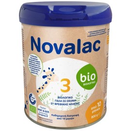 Novalac Bio 3 Βιολογικό Γάλα σε Σκόνη 3ης Βρεφικής Ηλικίας 10m+ 800g