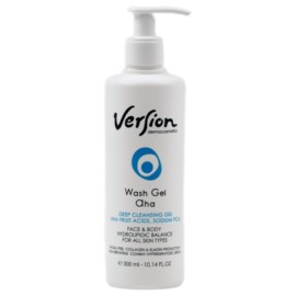 Version Wash Gel Aha Gel Βαθύ Καθαρισμού Προσώπου & Σώματος 300ml