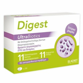 Eladiet Digest UltraBiotics Συμβιωτική Φόρμουλα για την Υγεία του Εντέρου 30 δισκία