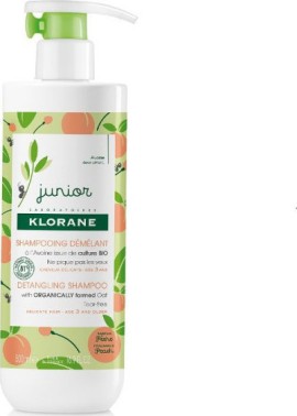 Klorane Petit Junior Shampoo with Peach, Παιδικό Σαμπουάν για Ξέμπλεγμα με Άρωμα Ροδάκινο από 3 ετών, 500ml