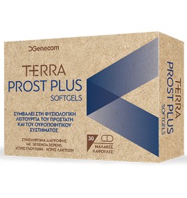 Genecom Terra Prost Plus Συμπλήρωμα Διατροφής για τη Σωστή Λειτουργία του Ουροποιητικού Συστήματος 30 Μαλακές Κάψουλες