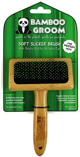 Bamboo Groom Βούρτσα Με Σύρμα Και Προστατευτικά Άκρα Medium