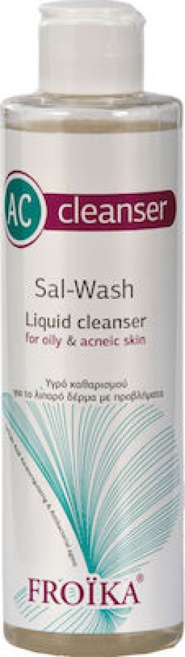 Froika Ac Sal-Wash Cleanser Υγρό Καθαρισμού για Λιπαρό Ακνεϊκό Δέρμα 200ml