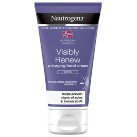 Neutrogena Visibly Renew Hand Cream SPF20 Αντιγηραντική Κρέμα Χεριών 75ml