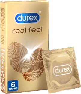 Durex Προφυλακτικά Πολύ Λεπτά Χωρίς Λάτεξ Real Feel 6 Τεμάχια