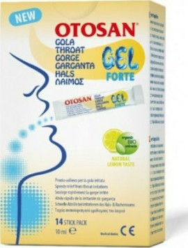 Otosan Throat Gel Forte για τον Πονόλαιμο - Ενήλικες & Παιδιά 1 έτους+, 14 φακελάκια