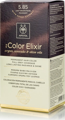 Apivita My Color Elixir Βαφή Μαλλιών 5.85 Καστανό Ανοιχτό Περλέ Μαονί 1τμχ