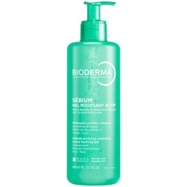 Bioderma Sebium Gel Moussant Actif Καταπραϋντικό Gel Καθαρισμού για Λιπαρές & Ακνεϊκές Επιδερμίδες 400ml