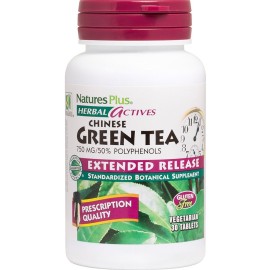 Natures Plus Herbal Actives Green Tea Chinese 750mg 30tabs