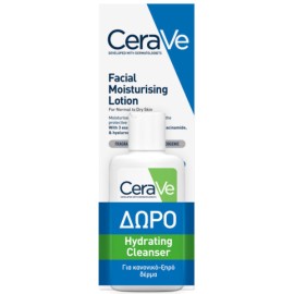 CeraVe Promo PM Facial Moisturising Lotion Ενυδατική Κρέμα Προσώπου για Kανονικό έως Ξηρό Δέρμα 52ml & Δώρο Hydrating Cleanser Καθαριστικό 20ml