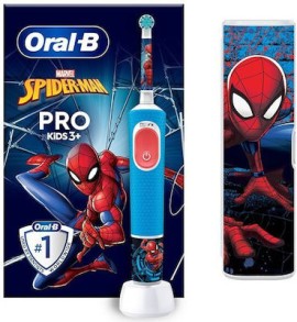 Oral-B Promo Pro Kids Spiderman Παιδική Ηλεκτρική Οδοντόβουρτσα 3+ Ετών + Δώρο Θήκη Ταξιδίου 1 τεμάχιο