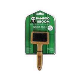 Bamboo Groom Βούρτσα Με Σύρμα Και Προστατευτικά Άκρα Small
