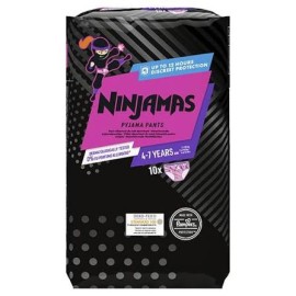 Pampers Ninjamas Pyjama Pants Πάνες Βρακάκι για Κορίτσια 4-7ετών (17-30kg) 10τεμ