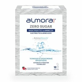 Almora Zero Sugar Amino Absorb Ηλεκτρολύτες με Αμινοξέα για Προηγμένη Ενυδάτωση Χωρίς Ζάχαρη, 12 φακελίσκοι