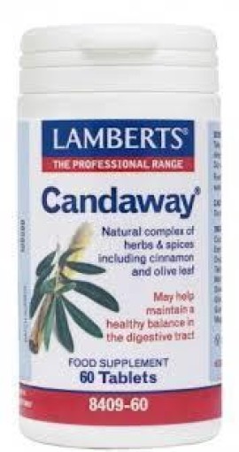 Lamberts Candaway Για Την Υγεία Του Γαστρεντερικού Συστήματος, Παρέχει Αντιμικροβιακή & Αντιμυκητιασική Δράση, 60 Κάψουλες [8409-60]
