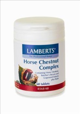 Lamberts Horse Chestnut Complex, Σύμπλεγμα Αγριοκαστανιάς & Βοτάνων για την Υγεία Κυκλοφορικού Συστήματος & για Χορτοφάγους, 60tabs