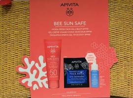 Apivita PROMO Bee Sun Safe Hydra Fresh Gel Face Cream SPF50 50ml - ΔΩΡΟ Aqua Beelicious Booster 10ml - Express Beauty Face Mask Sea Lavender 2x8ml - Νεσεσέρ Ψάθινο