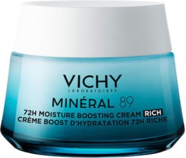 Vichy Mineral 89 Rich 72ωρη Ενυδατική & Συσφικτική Κρέμα Προσώπου για Ξηρές/Ευαίσθητες Επιδερμίδες 50ml