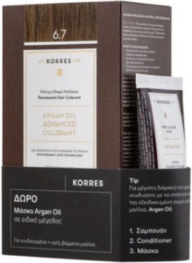 Korres Promo Argan Oil Advanced Colorant 6.7 Κακάο 50ml & Μάσκα Argan Oil 40ml
