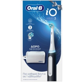 Oral-B iO Series 3 Ηλεκτρική Οδοντόβουρτσα Black & Δώρο Νεσεσέρ