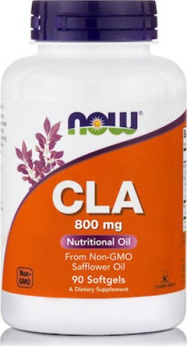 Now Foods CLA 800 mg Συμπλήρωμα Διατροφής για την Καύση του Λίπους, 90 softgels
